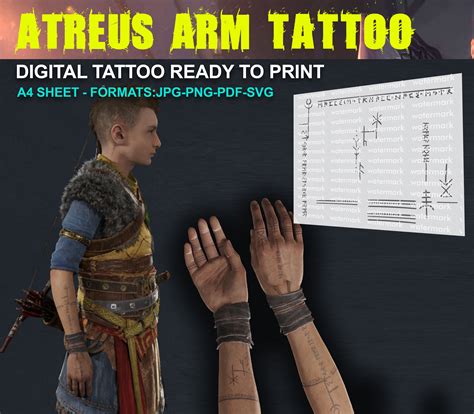 atreus hand tattoo|Runes in God of War: Kratos, Atreus, and Baldur Tattoos